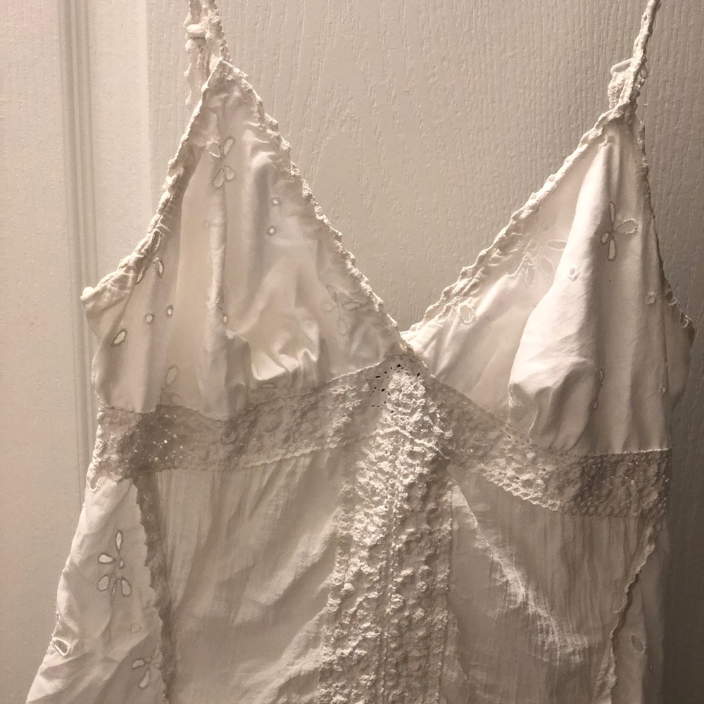 Adorable White Eyelet Tank